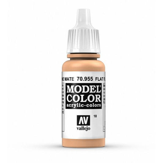 Vallejo Model Color Model Color - Flat Flesh matt acrylic paint dropper bottle
