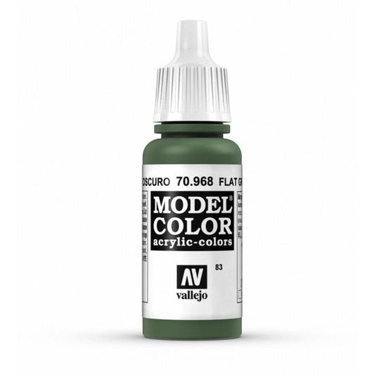 Vallejo Model Color Model Color - Flat Green matt acrylic paint dropper bottle
