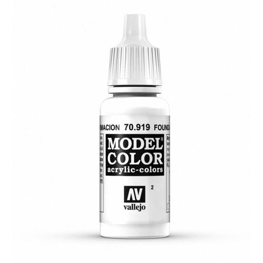 Vallejo Model Color Model Color - Foundation White matt acrylic paint dropper bottle