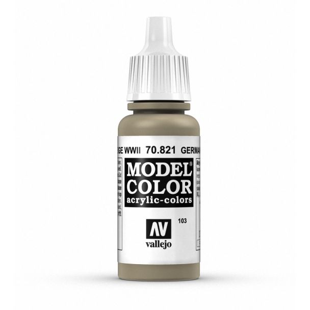 Vallejo Model Color Model Color - German Cam Beige WWII matt acrylic paint dropper bottle