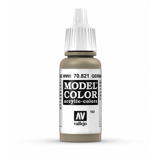 Vallejo Model Color Model Color - German Cam Beige WWII matt acrylic paint dropper bottle