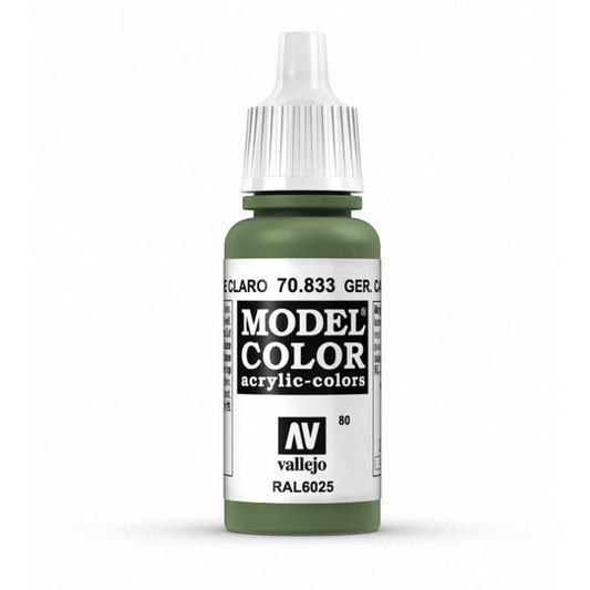 Vallejo Model Color Model Color - German Cam. Bright Green matt acrylic paint dropper bottle
