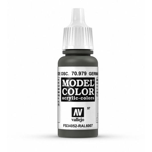 Vallejo Model Color Model Color - German Cam. Dark Green matt acrylic paint dropper bottle