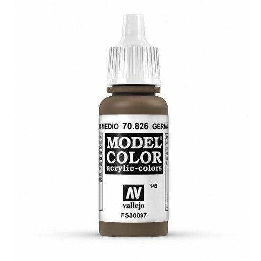 Vallejo Model Color Model Color - German Cam Medium Brown matt acrylic paint dropper bottle