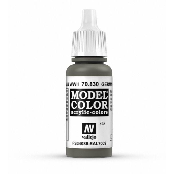 Vallejo Model Color Model Color - German Fieldgrey WWII matt acrylic paint dropper bottle