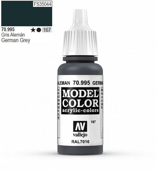 Vallejo Model Color Model Color - German Grey matt acrylic paint dropper bottle
