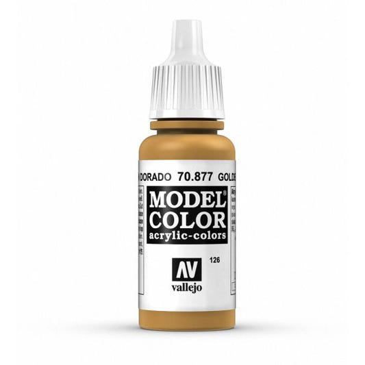 Vallejo Model Color Model Color - Goldbrown matt acrylic paint dropper bottle