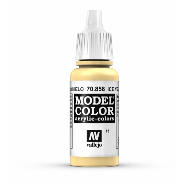 Vallejo Model Color Model Color - Ice Yellow matt acrylic paint dropper bottle
