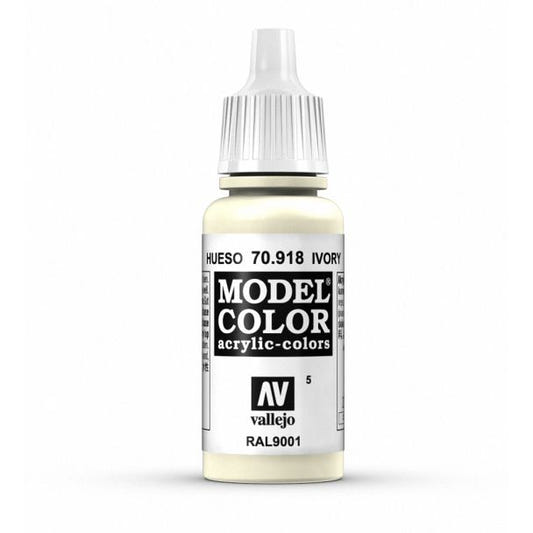 Vallejo Model Color Model Color - Ivory matt acrylic paint dropper bottle