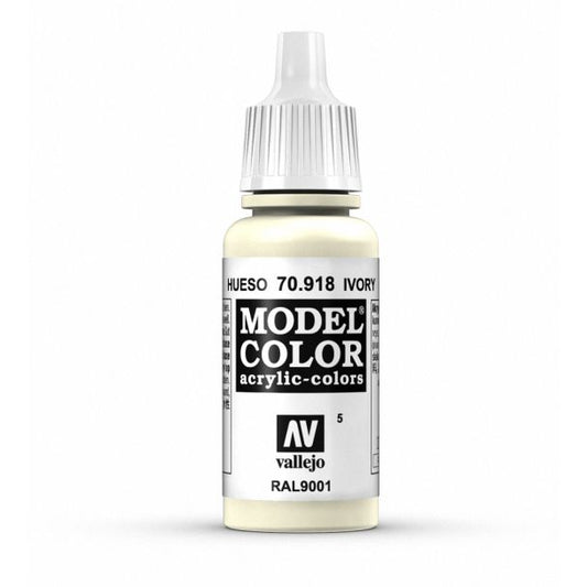 Vallejo Model Color Model Color - Ivory matt acrylic paint dropper bottle