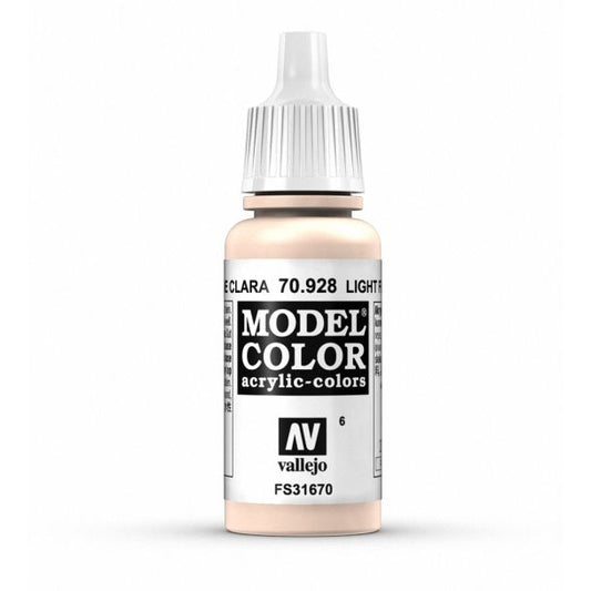 Vallejo Model Color Model Color - Light Flesh matt acrylic paint dropper bottle