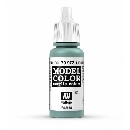 Vallejo Model Color Model Color - Light Green Blue matt acrylic paint dropper bottle