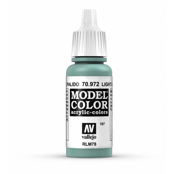 Vallejo Model Color Model Color - Light Green Blue matt acrylic paint dropper bottle