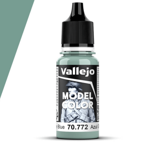 Vallejo Model Color Model Color - Medium Grey Blue matt acrylic paint dropper bottle