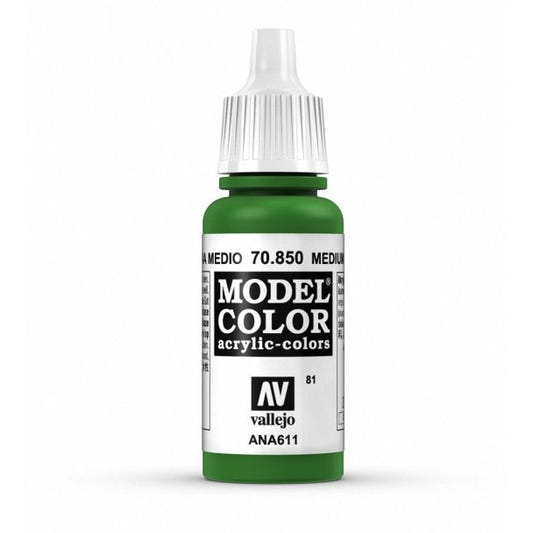 Vallejo Model Color Model Color - Medium Olive matt acrylic paint dropper bottle