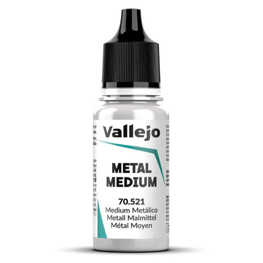 Vallejo Model Color Model Color Metal Medium (18ml) matt acrylic paint dropper bottle