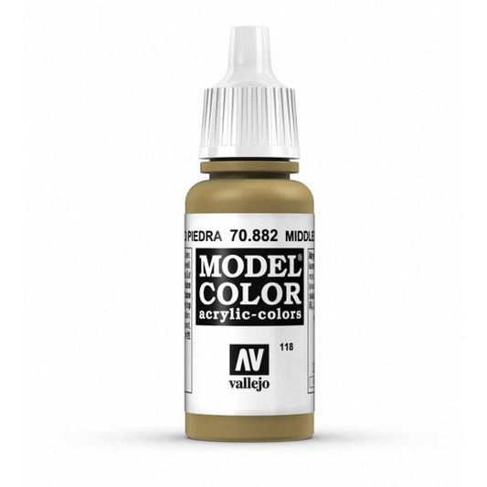 Vallejo Model Color Model Color - Middle Stone matt acrylic paint dropper bottle