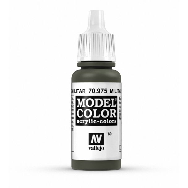 Vallejo Model Color Model Color - Military Green matt acrylic paint dropper bottle