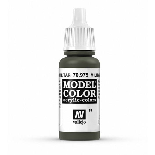 Vallejo Model Color Model Color - Military Green matt acrylic paint dropper bottle