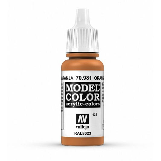 Vallejo Model Color Model Color - Orange Brown matt acrylic paint dropper bottle