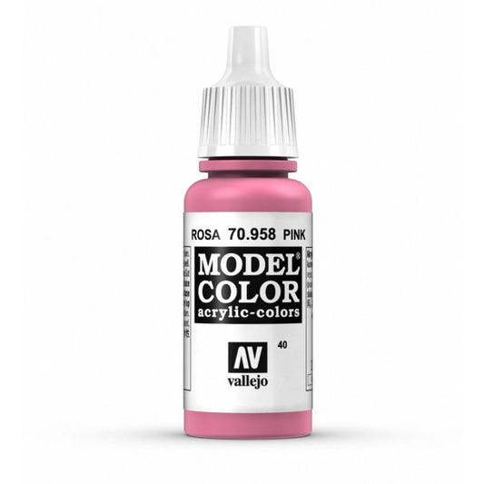 Vallejo Model Color Model Color - Pink matt acrylic paint dropper bottle