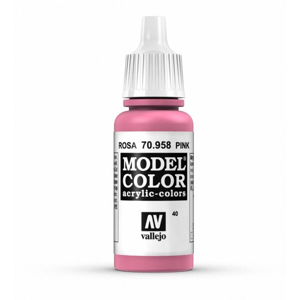 Vallejo Model Color Model Color - Pink matt acrylic paint dropper bottle