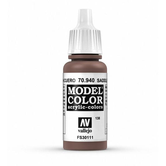 Vallejo Model Color Model Color - Saddle Brown matt acrylic paint dropper bottle