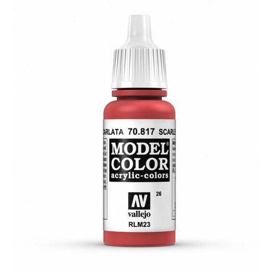 Vallejo Model Color Model Color - Scarlet matt acrylic paint dropper bottle