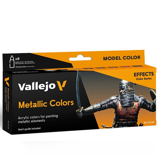 Vallejo Model Color Set - Metallics (x8) paint set