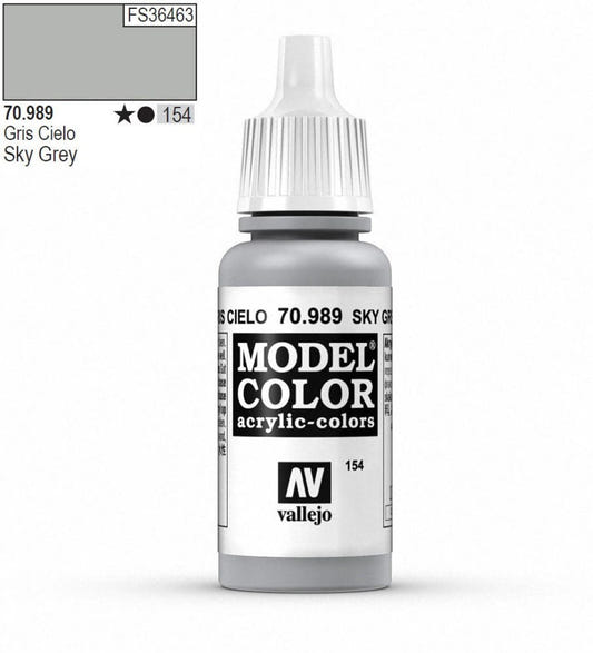 Vallejo Model Color Model Color - Sky Grey matt acrylic paint dropper bottle