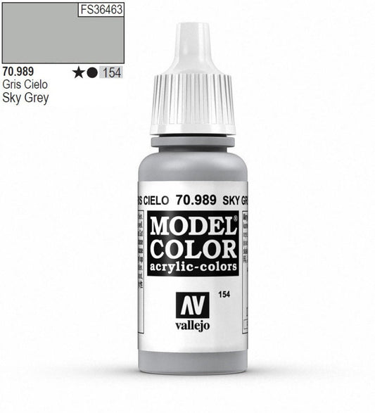 Vallejo Model Color Model Color - Sky Grey matt acrylic paint dropper bottle