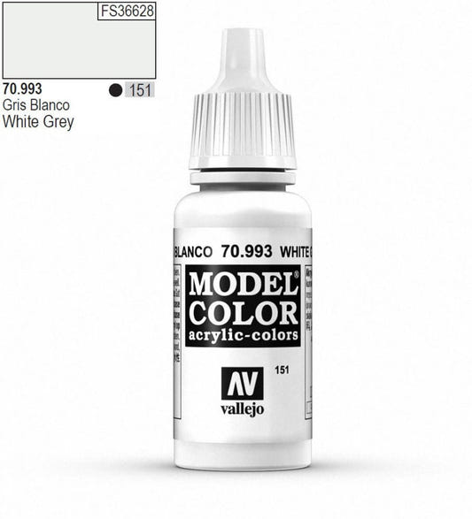 Vallejo Model Color Model Color - White Grey matt acrylic paint dropper bottle