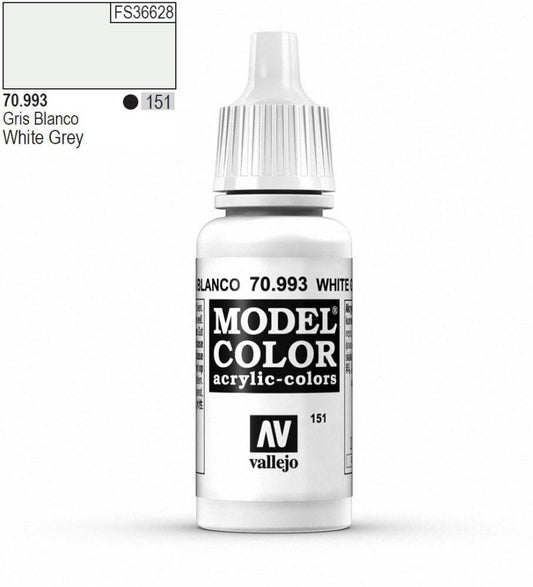 Vallejo Model Color Model Color - White Grey matt acrylic paint dropper bottle