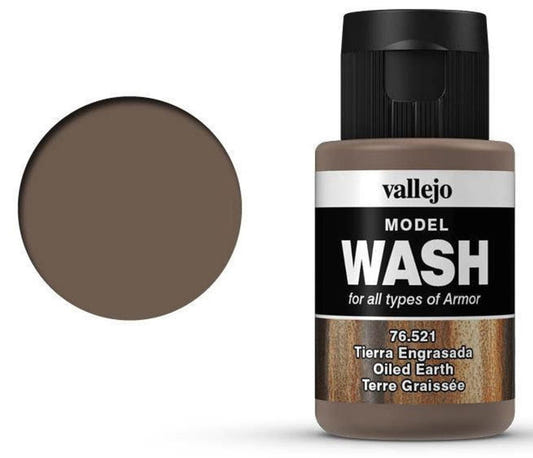 Vallejo Model Wash Oiled Earth Wash shading wash bottle