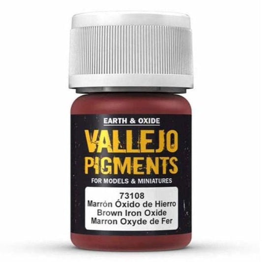Vallejo Pigments Pigments - Brown Iron Oxide weathering pigment jar