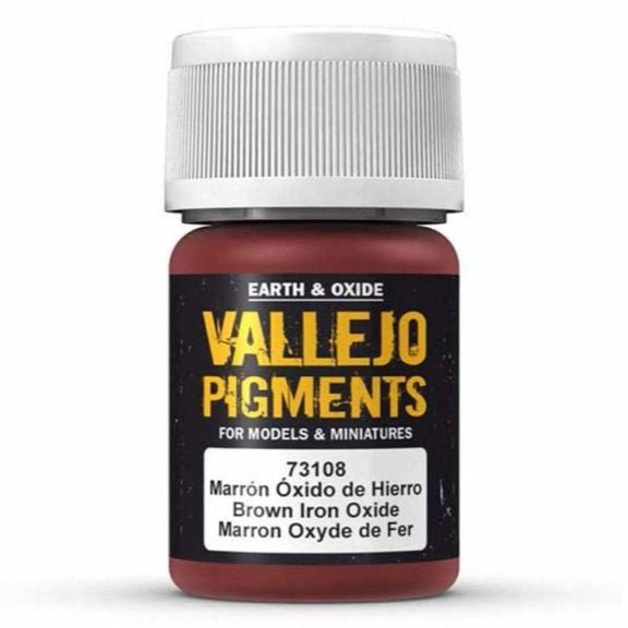 Vallejo Pigments Pigments - Brown Iron Oxide weathering pigment jar
