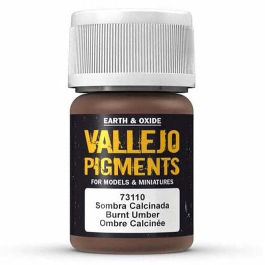 Vallejo Pigments Pigments - Burnt Umber weathering pigment jar