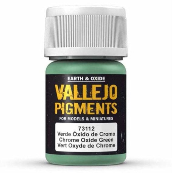 Vallejo Pigments Pigments - Chrome Oxide Green weathering pigment jar