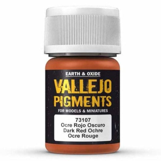 Vallejo Pigments Pigments - Dark Red Ocre weathering pigment jar