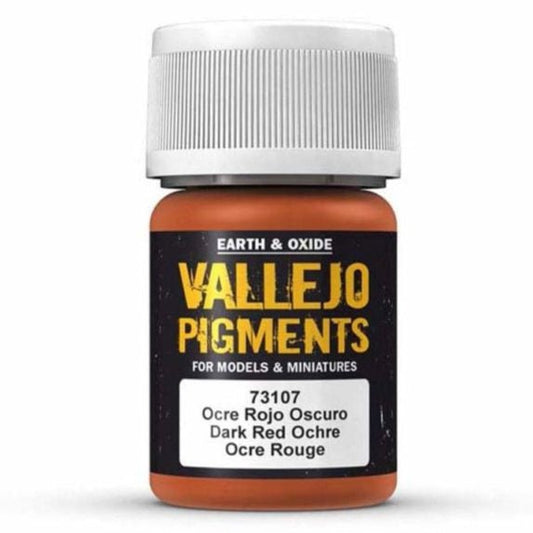 Vallejo Pigments Pigments - Dark Red Ocre weathering pigment jar
