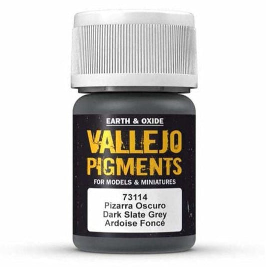 Vallejo Pigments Pigments - Dark Slate Grey weathering pigment jar