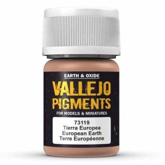 Vallejo Pigments Pigments - European Earth weathering pigment jar