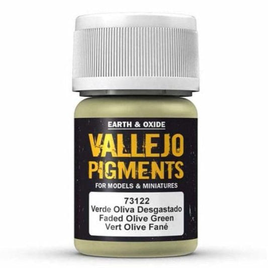 Vallejo Pigments Pigments - Faded Olive Green weathering pigment jar