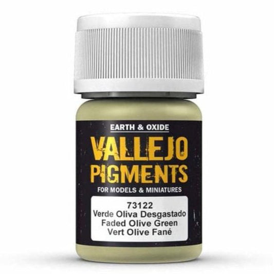 Vallejo Pigments Pigments - Faded Olive Green weathering pigment jar