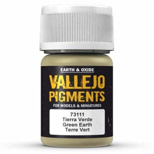 Vallejo Pigments Pigments - Green Earth weathering pigment jar