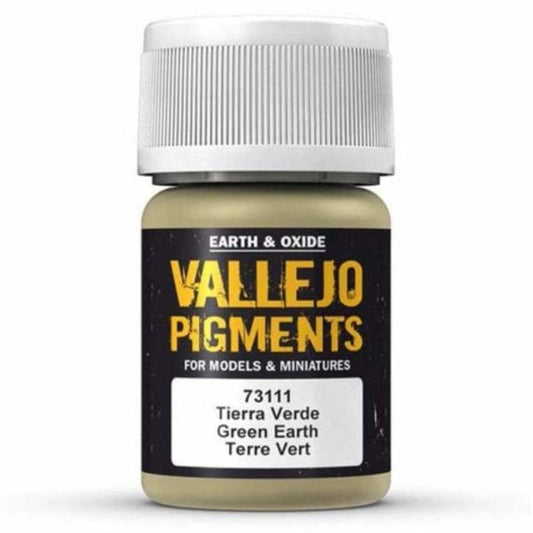 Vallejo Pigments Pigments - Green Earth weathering pigment jar