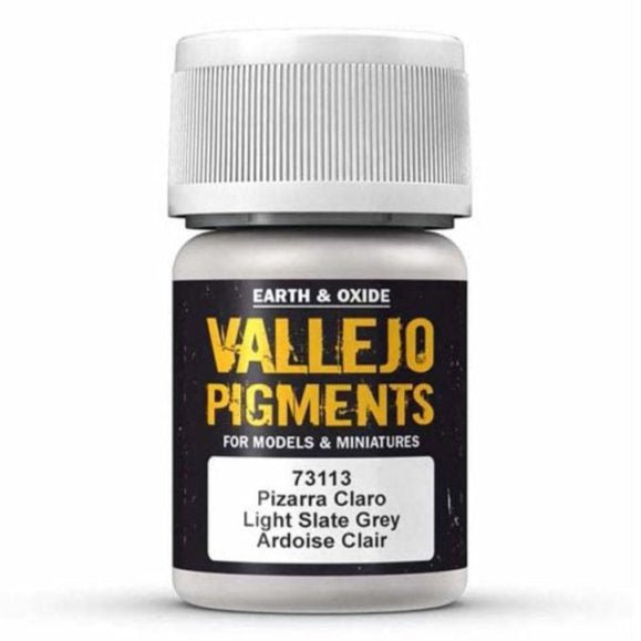 Vallejo Pigments Pigments - Light Slate Grey weathering pigment jar
