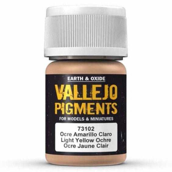 Vallejo Pigments Pigments- Light Yellow Ocre weathering pigment jar