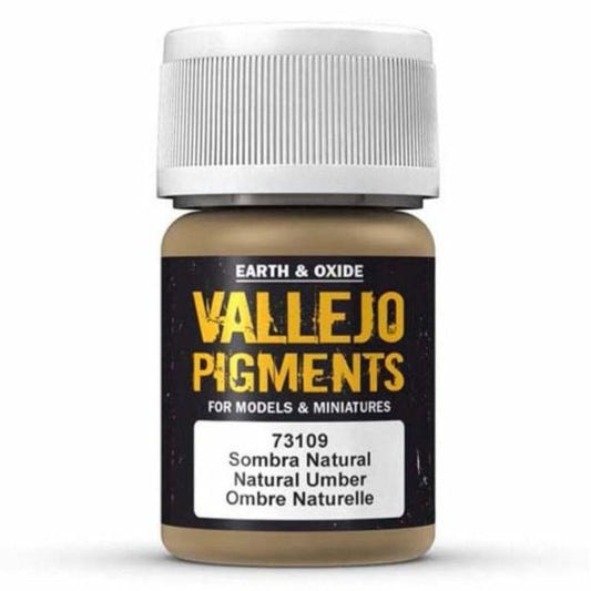 Vallejo Pigments Pigments - Natural Umber weathering pigment jar