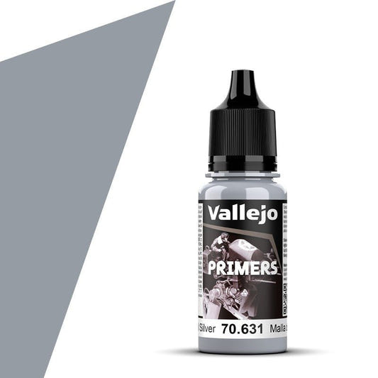 Vallejo Liquid Metal Polyurethane Chainmail Silver (18ml) alcohol-based metallic paint